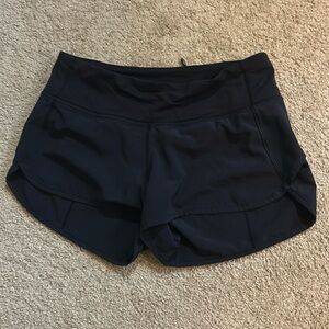 lululemon speed ups size 2 navy color. worn lightly